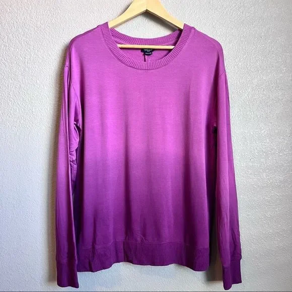 NWT Splendid Crewneck Hombre Top in Deep Orchid - Picture 5 of 13